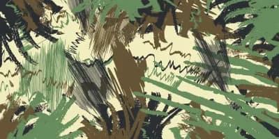 Abstract Art Woodland Jungle Camouflage Stripes Seamless